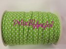 GREEN Bias binding cotton polka dot spot 7 mm ( 0.5 m )