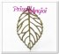 Fornitura filigrana bronce hoja labrada 44x26 mm