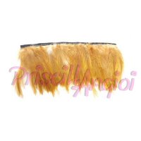 Fleco de plumas gallo - seccion 10 cm ( 30 plumas) BRONCE