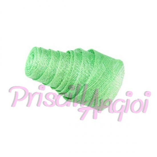 Cinta de sinamay 3 cm ancho - color VERDE MANZANA - 20 cm - Haga un click en la imagen para cerrar