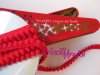 Fleco de Madroño mini pompon ROJO GRANATE- sección - 50 cm - Fleco de Madroño mini pompon ROJO GRANATE- sección - 50 cm -