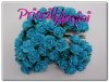 10 rosas abiertas 1.5 cm color azul turquesa claro