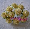 10 rosas abiertas 1.5 cm color amarillo