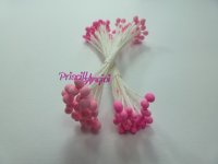 50 PINK colour long stem stamens ( 25 double pistils )