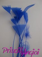 Pack 10 pieces BLUE Rooster feather 1015 cm Coque Triangle Bunch