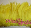 Pluma de gallo color amarillo oro 7-9 cm ( 1 uni )