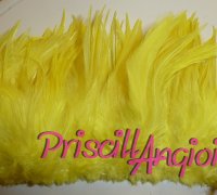 Golden yellow Rooster feather 7-9 cm ( 1 pce )