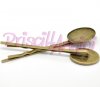 Base gancho horquilla color bronce 6.3 mm base camafeo 18x13 mm Base gancho horquilla color bronce 6.3 mm base camafeo 18x13 mm