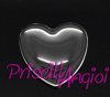 Glass cabochon heart 25x25 mm ( 1 piece)