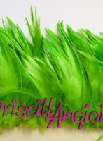 Lime green Rooster feather 7-9 cm ( 1 pce )