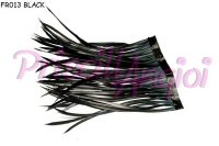 BLACK Feather Fringe Spiky Biot, 10 cm ( 35-40 feather )