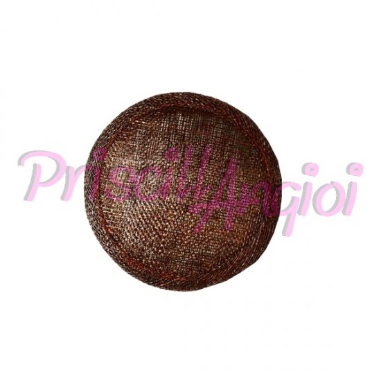 Base sinamay para tocado Redonda 16 cm color CHOCOLATE - Haga un click en la imagen para cerrar