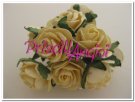 CREAM open roses 25 mm ( 5 pces.)