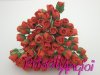 Lote 10 capullitos rosas en tono rojo 4 mm
