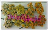 Yellow tone open roses 1.0 cm ( to choose )