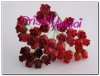 5 capullitos de rosas semi-abiertas tonos rojos 8 mm ( a escoger