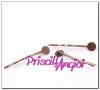 Base gancho horquilla color cobre con base 44 mm