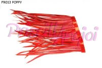 POPPY RED Feather Fringe Spiky Biot, 10 cm ( 35-40 feather )