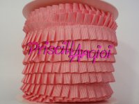 Pleated Grosgrain Ribbon Trim PINK 038 ( 0.5 cm ) [CPG-038]