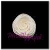 Flor rosa de sinamay mediana 10 cm beige