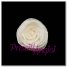 Flor rosa de sinamay mediana 10 cm beige