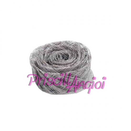 Cinta de sinamay 3 cm ancho - color GRIS PLATEADO - 20 cm - Haga un click en la imagen para cerrar