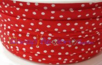 Bias binding cotton polka dot spot red 10 mm ( 0.5 m )