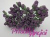 PURPLE mulberry paper closed rosebuds - 4 mm - 10 pces