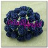 10 rosas abiertas 1.5 cm color azul marino 10 rosas abiertas 1.5 cm color azul marino