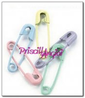Colored Safety Pins PASTEL ( 10 pieces )