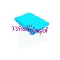 Turquoise Veiling plain ( 22 cm width ) - 25 cm