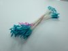 50 TURQUOISE colour long stem stamens ( 25 double pistils )