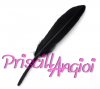 Black duck feather straight 10-15 cm