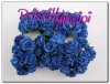 10 rosas abiertas 1.5 cm color azul royal