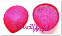 FUCHSIA Base TEARDROP Sinamay 17x14 cm(5cm alto)