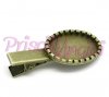 Pinza 46 mm bronce estilo vintage con camafeo 25x18 mm Pinza 46 mm bronce estilo vintage con camafeo 25x18 mm