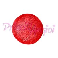 Base sinamay para tocado Redonda 11 cm color ROJO POPPY