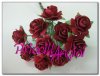 10 rosas abiertas 1.5 cm color ROJO FRAMBUESA