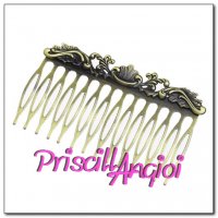 Comb Shape Antique Bronze 76x45 mm