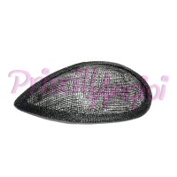 BLACK Base TEARDROP Sinamay 17x14 cm(5cm HIGH)