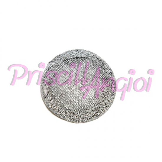 Base sinamay para tocado Redonda 7 cm color PLATA - Haga un click en la imagen para cerrar