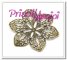 Antique Bronze Filigree Flower 60mm