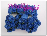 ROYAL BLUE open roses 1.5 cm ( 10 pces.)