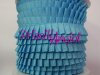 Pleated Grosgrain Ribbon Trim TURQUOISE 058 ( 0.5 cm )