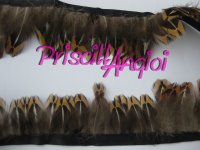 Pheasant AMAZON " GOLD AND BLACK " Feather Fringe - 10 cm
