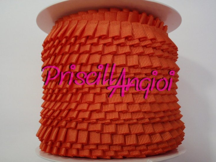 Plisado Falla grosgrain cinta NARANJA 020 ( 0.5 cm ) - Haga un click en la imagen para cerrar