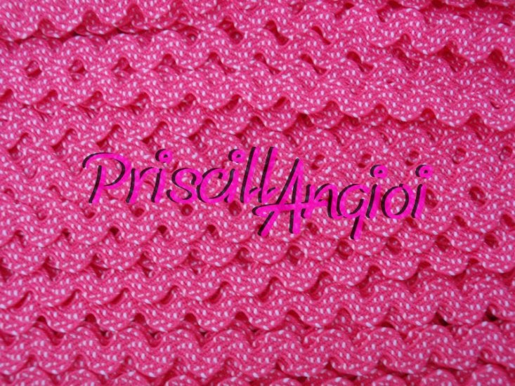 Picunela FUCSIA Ric Rac Ondulina TOPOS100%Polister 8mm(0.50 cm) - Haga un click en la imagen para cerrar