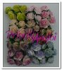 5 rosas abiertas 20 mm colores 2 tonos - elegir color