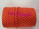 ORANGE 071 Bias binding cotton polka dot spot 7 mm ( 0.5 m )