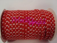 RED 046 Bias binding cotton polka dot spot 7 mm ( 0.5 m )